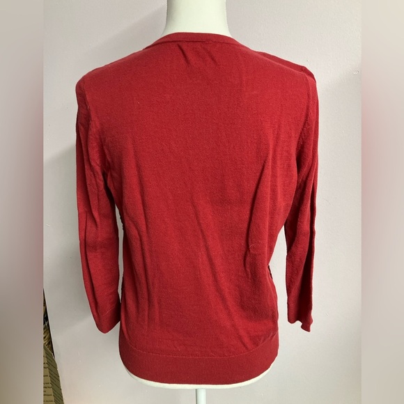 Ann Taylor Women’s Button Front Cardigan Sweater, Medium, Rust, Vintage/Classic - Picture 3 of 4